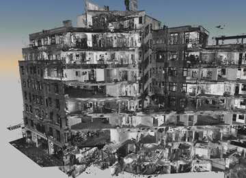 Лазерное сканирование здания площадью 16 722 квадратных метра